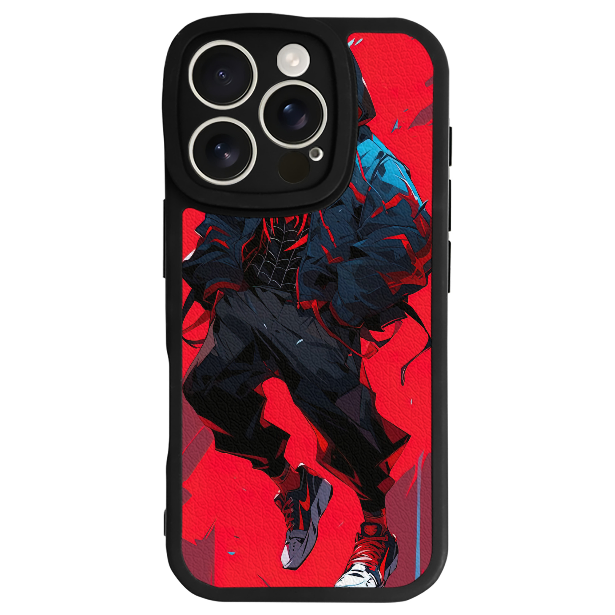 Spider Man スパイダーマン 【iPhone 16シリーズ対応】シリコンスマホケース（レザー調） 材質：シリコン